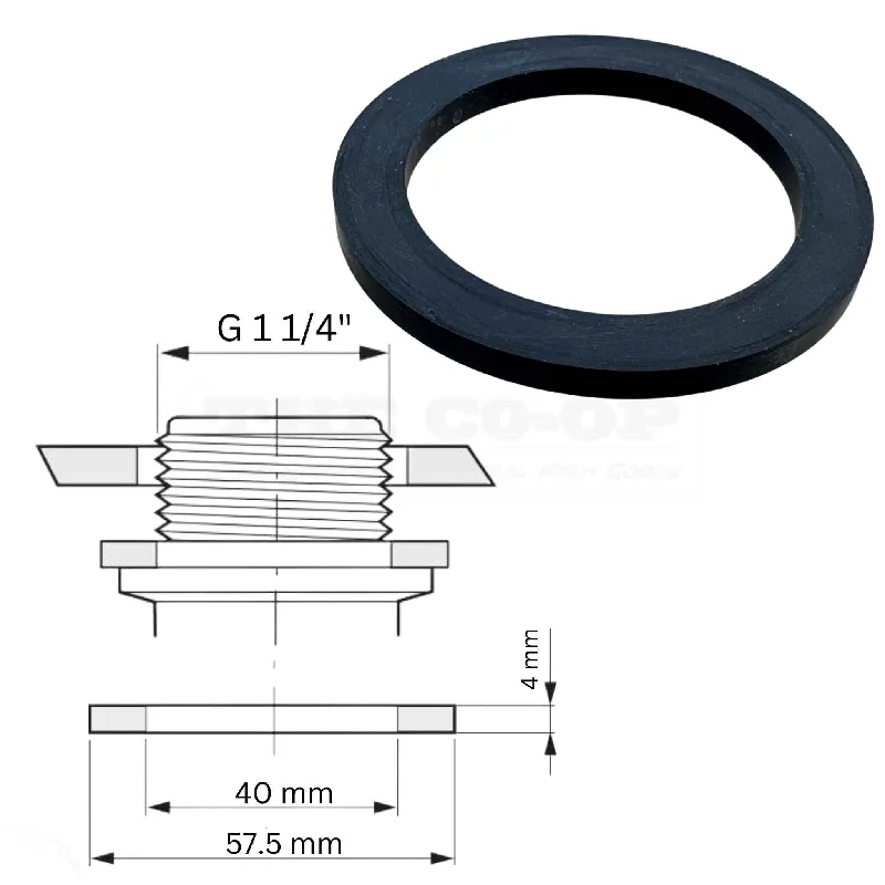 Gasket Rubber 1 1/4"