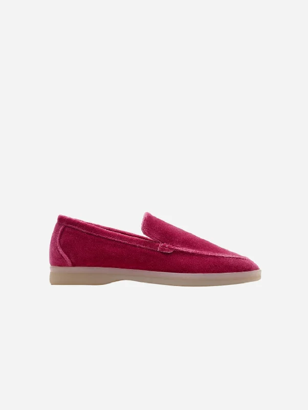 Women's Memory Foam Insole Loafers in Pink for Added ComfortWomen's Velvet Vegan Loafers | Pink