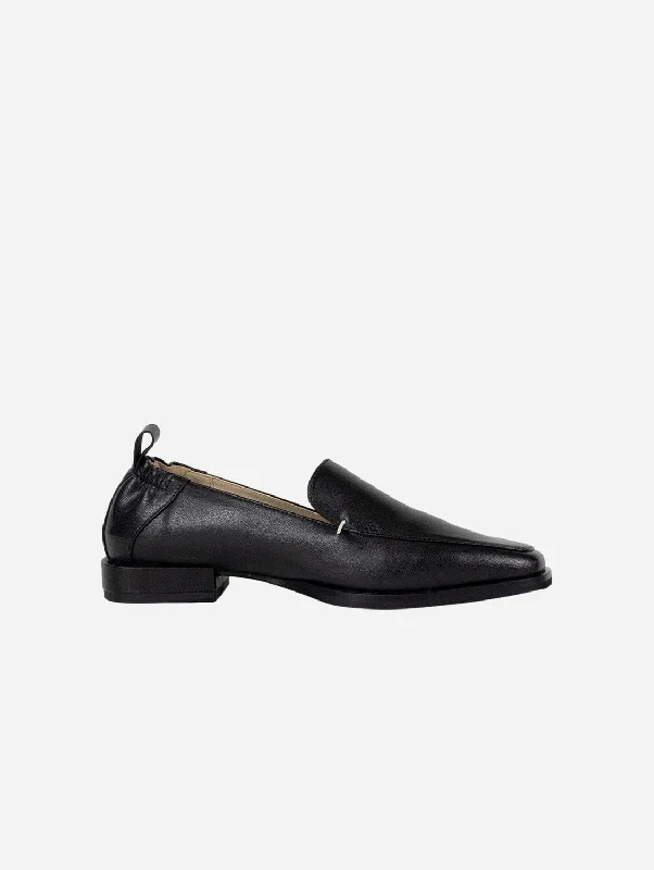Elastic - Back Women's Loafers in Teal for Easy On - and - OffThe Vegan Apple Leather Loafer | Black