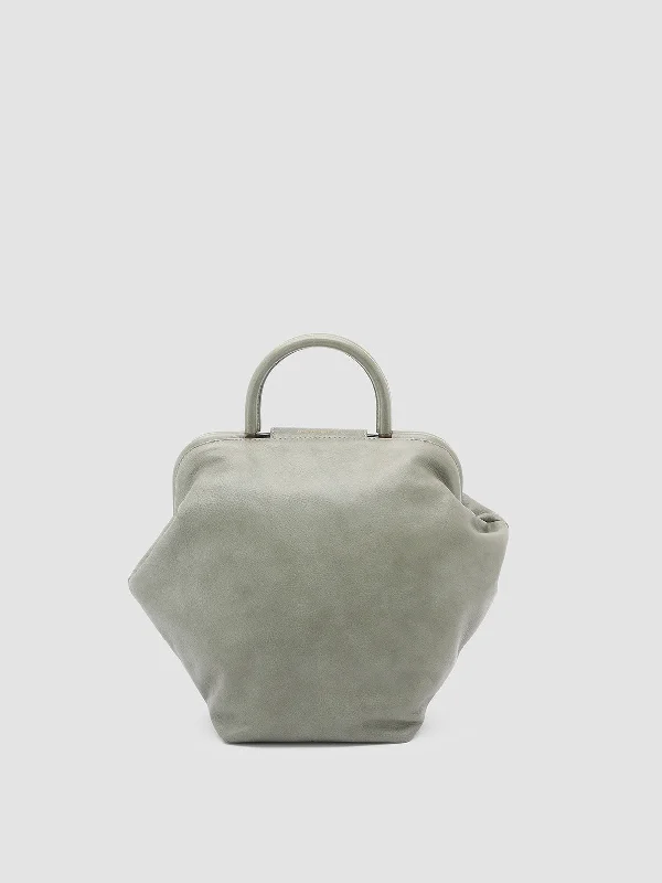 Women's Embroidered Floral Pattern Loafers in Beige for a Spring - Inspired OutfitHELEN 18 - Grey Leather Shoulder Bag