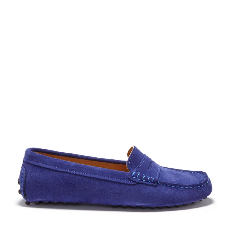 Women's Premium Leather Tassel Loafers in Dark Brown for a Classic Office LookWomen's Penny Driving Loafers, ink blue suede Women's Premium Leather Tassel Loafers in Dark Brown for a Classic Office LookWomen's Penny Driving Loafers, ink blue suede