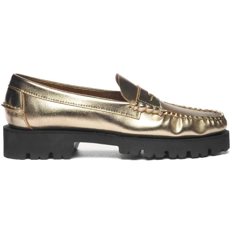 Women's Metallic Foil - Finish Loafers in Gold for a Glamorous Night OutDan Met Lug Woman - Gold Women's Metallic Foil - Finish Loafers in Gold for a Glamorous Night OutDan Met Lug Woman - Gold