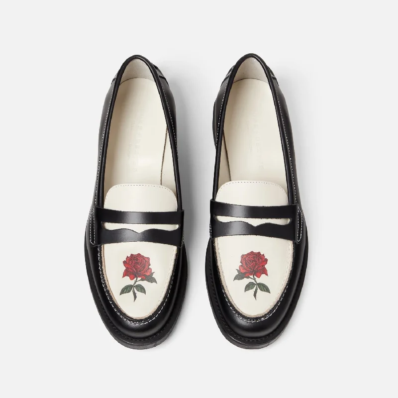 Child - Friendly Women's Loafers in Purple for Moms on the GoWilde Red Rose Penny Loafer - Women's Child - Friendly Women's Loafers in Purple for Moms on the GoWilde Red Rose Penny Loafer - Women's