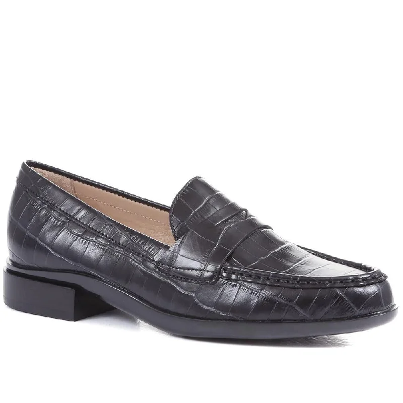 Shock - Absorbing Women's Loafers in Gray for Active LifestylesGessa Leather Penny Loafers - GESSA / 323 117 Shock - Absorbing Women's Loafers in Gray for Active LifestylesGessa Leather Penny Loafers - GESSA / 323 117