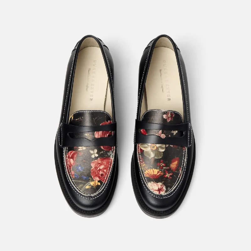 Sustainable Women's Recycled Material Loafers in Gray for Eco - Conscious ShoppersWilde Bouquet Penny Loafer - Women's Sustainable Women's Recycled Material Loafers in Gray for Eco - Conscious ShoppersWilde Bouquet Penny Loafer - Women's
