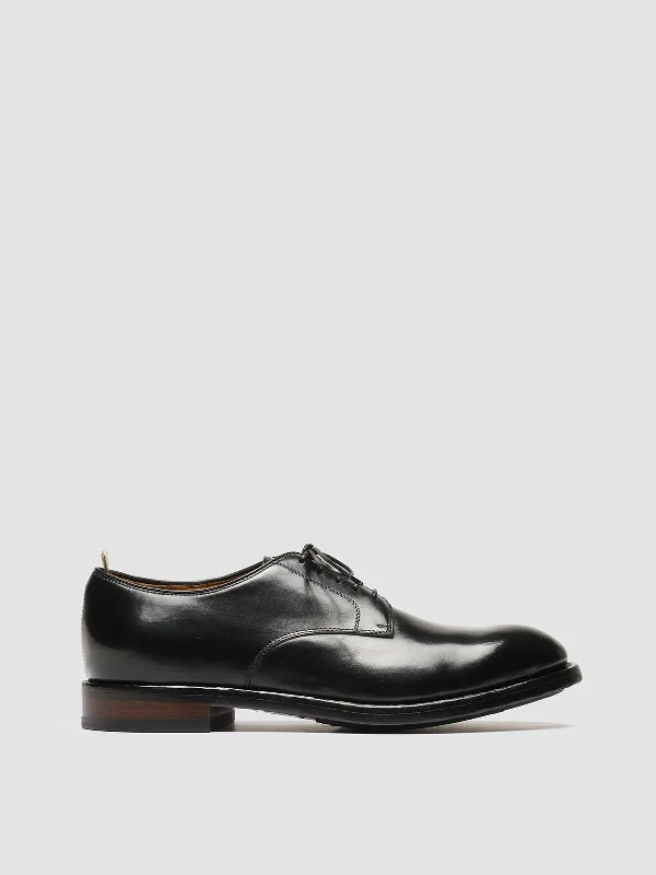 Women's Geometric - Patterned Loafers in Multicolor for a Fashion - Forward LookTEMPLE 018 - Black Leather Derby Shoes Women's Geometric - Patterned Loafers in Multicolor for a Fashion - Forward LookTEMPLE 018 - Black Leather Derby Shoes