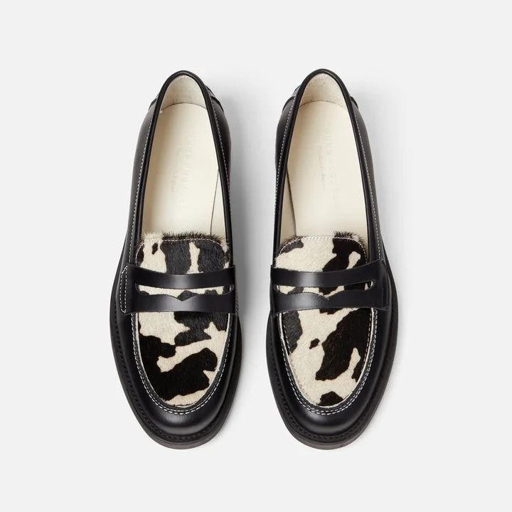 Women's Fur - Lined Loafers in Tan for a Cozy Winter OptionWilde Cow Pony Penny Loafer - Women's Women's Fur - Lined Loafers in Tan for a Cozy Winter OptionWilde Cow Pony Penny Loafer - Women's