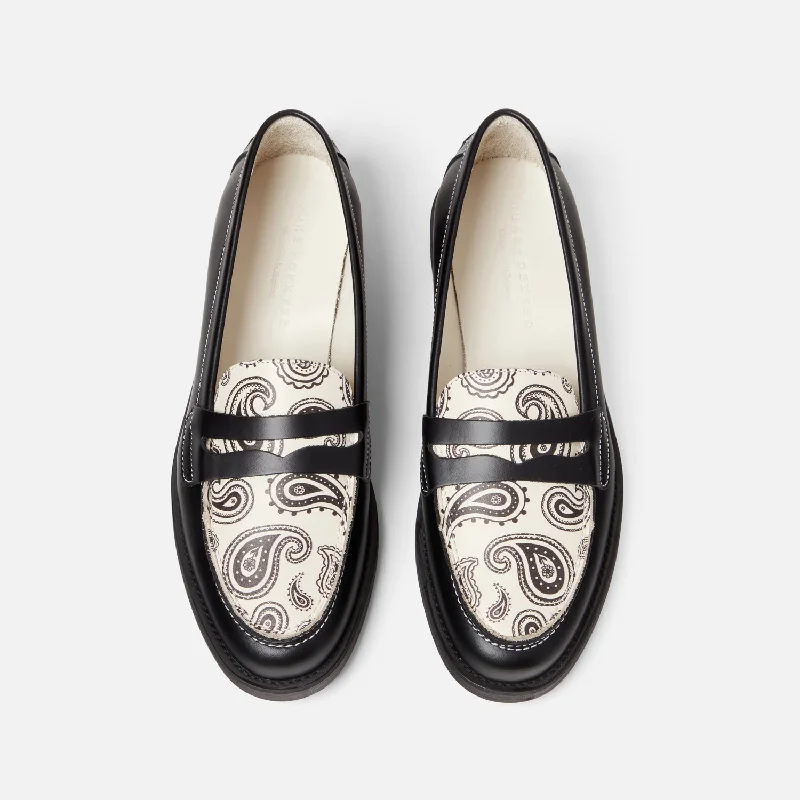Plus Size Women's Wide - Fit Penny Loafers in Black for All - Day ComfortWilde Paisley Penny Loafer - Women's Plus Size Women's Wide - Fit Penny Loafers in Black for All - Day ComfortWilde Paisley Penny Loafer - Women's