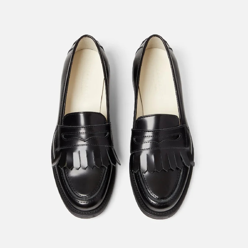 Waterproof Women's Loafers in Black for Rainy DaysWilde Black Fringe Penny Loafer - Women's Waterproof Women's Loafers in Black for Rainy DaysWilde Black Fringe Penny Loafer - Women's