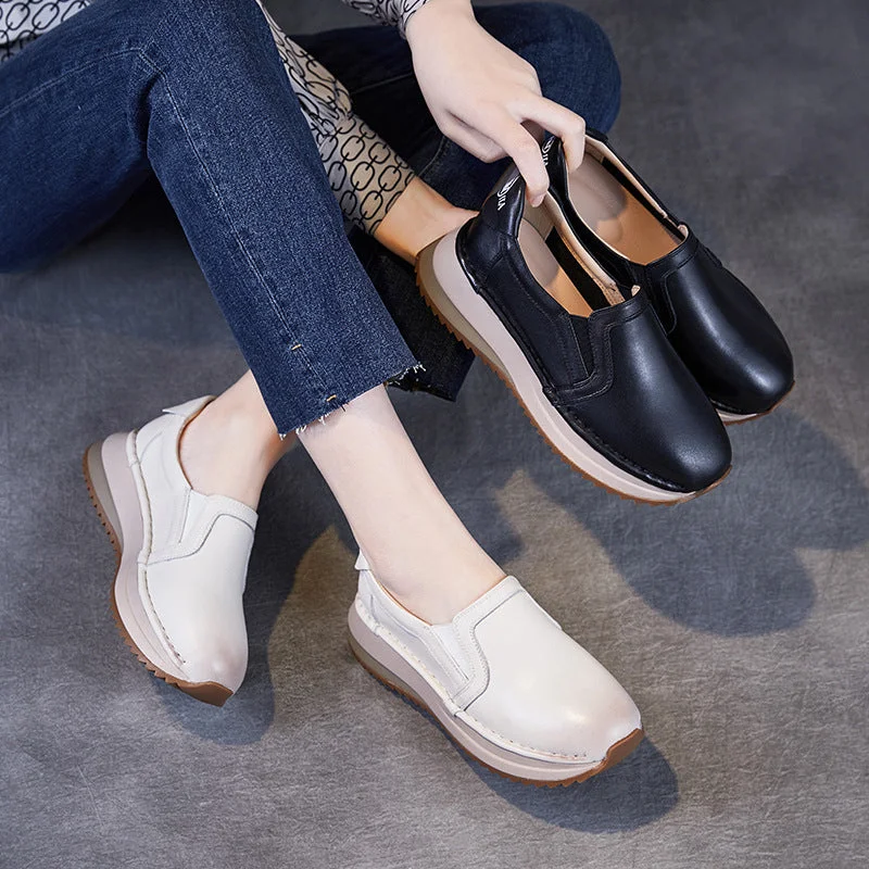 Adjustable Strap Women's Loafers in Tan for a Custom FitWomen Minimalism Solid Leather Casual Loafers Adjustable Strap Women's Loafers in Tan for a Custom FitWomen Minimalism Solid Leather Casual Loafers