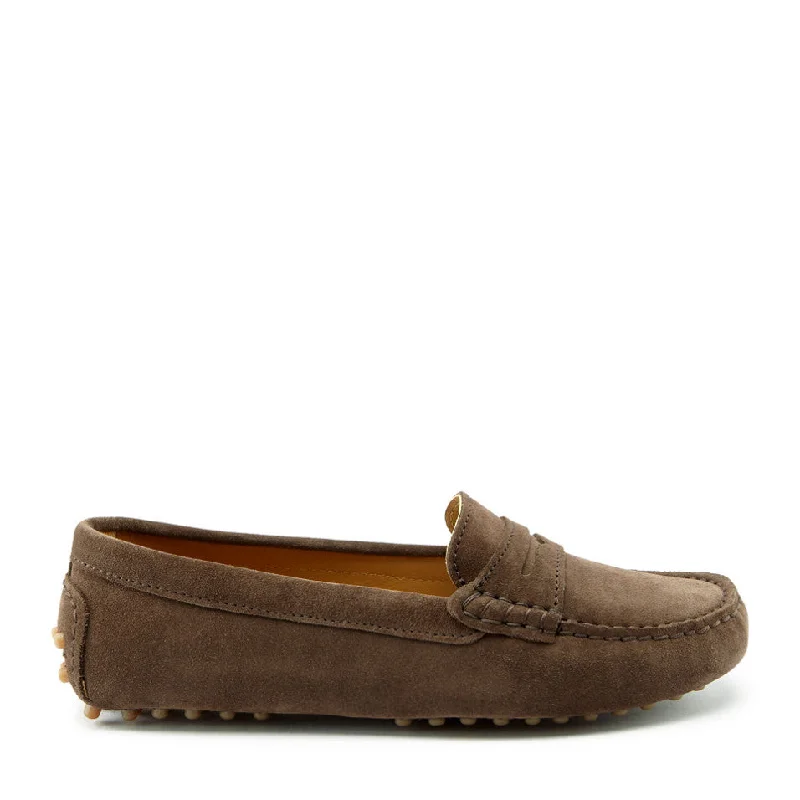 Shock - Absorbing Women's Loafers in Gray for Active LifestylesWomen's Penny Driving Loafers, brown suede Shock - Absorbing Women's Loafers in Gray for Active LifestylesWomen's Penny Driving Loafers, brown suede