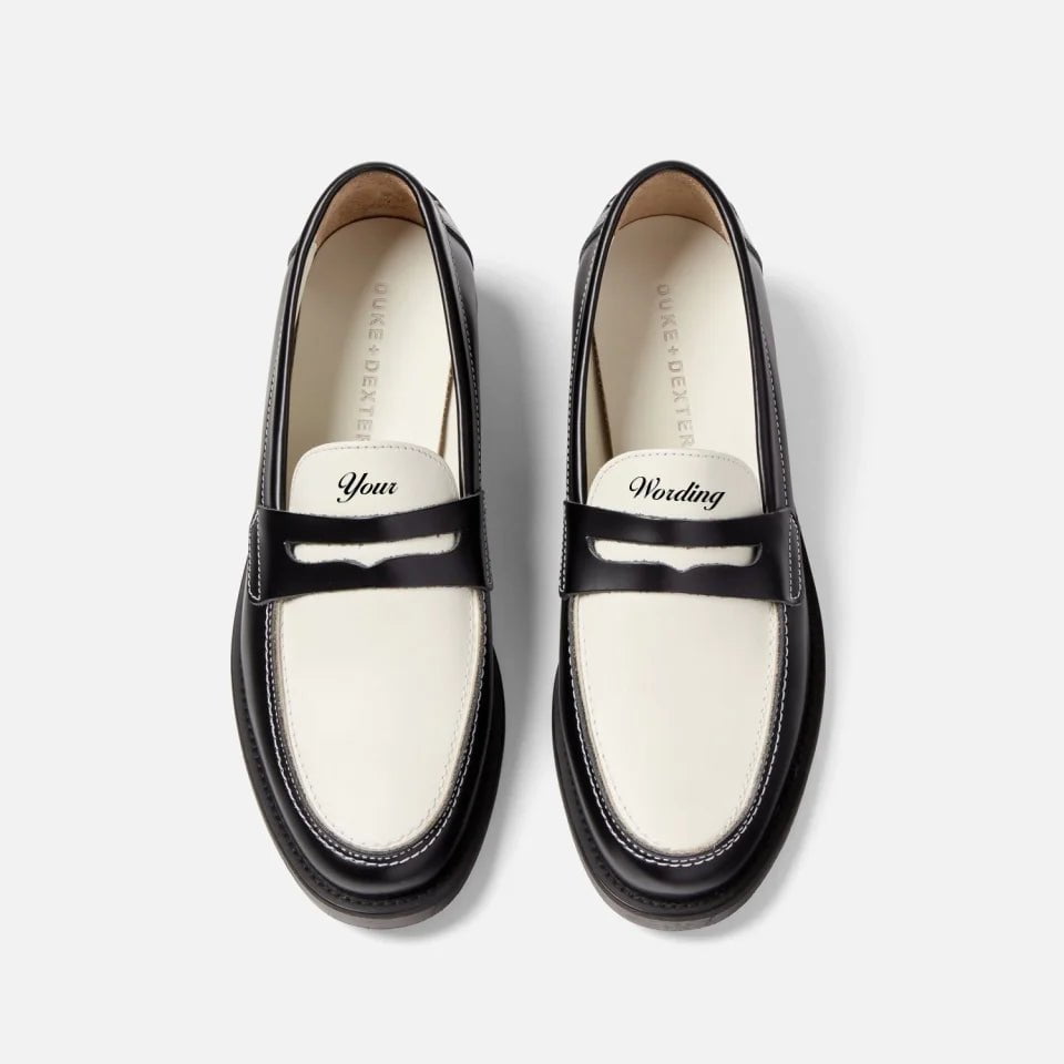 Lightweight Women's Mesh - Paneled Loafers in White for BreathabilityHand-Painted Lettering Penny Loafer - Women's Lightweight Women's Mesh - Paneled Loafers in White for BreathabilityHand-Painted Lettering Penny Loafer - Women's