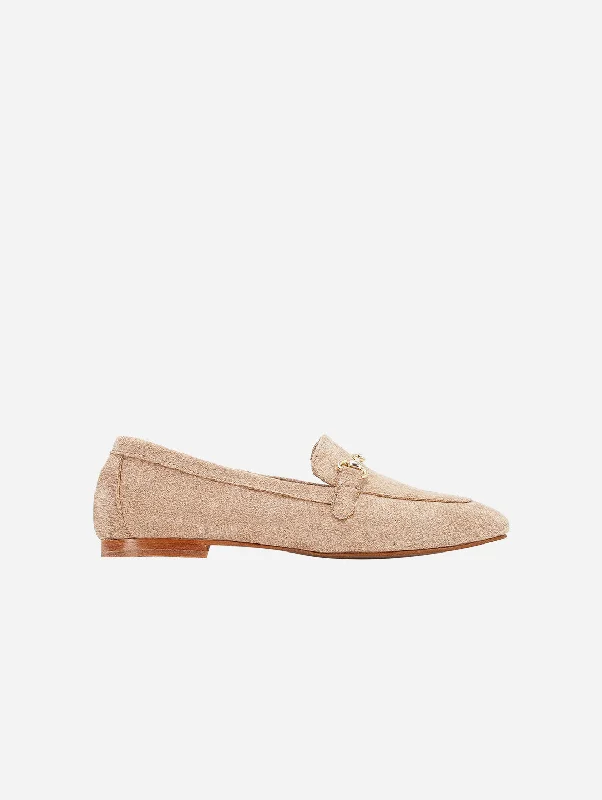 Lightweight Women's Mesh - Paneled Loafers in White for BreathabilityOlly Vegan Suede Horsebit Loafers | Dark Beige