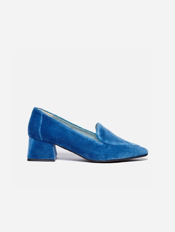 Women's Fur - Lined Loafers in Tan for a Cozy Winter OptionIris Vegan Velvet Moccasin Loafers | Blue Women's Fur - Lined Loafers in Tan for a Cozy Winter OptionIris Vegan Velvet Moccasin Loafers | Blue