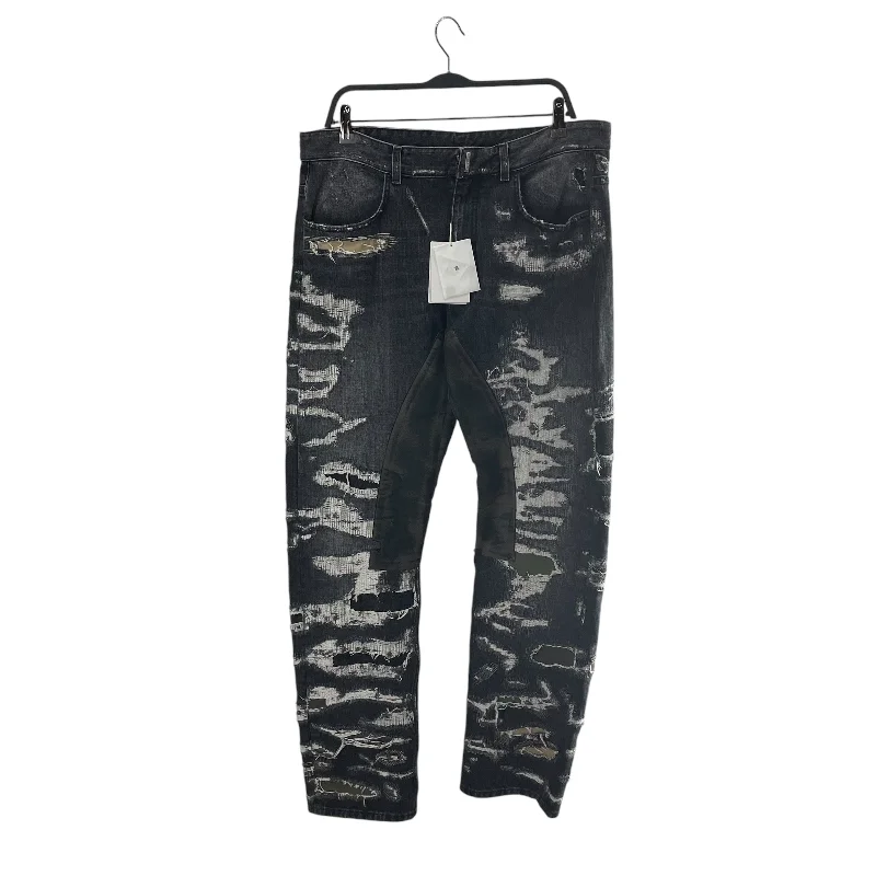 GIVENCHY/Pants/34/Denim/BLK/DESTROYED