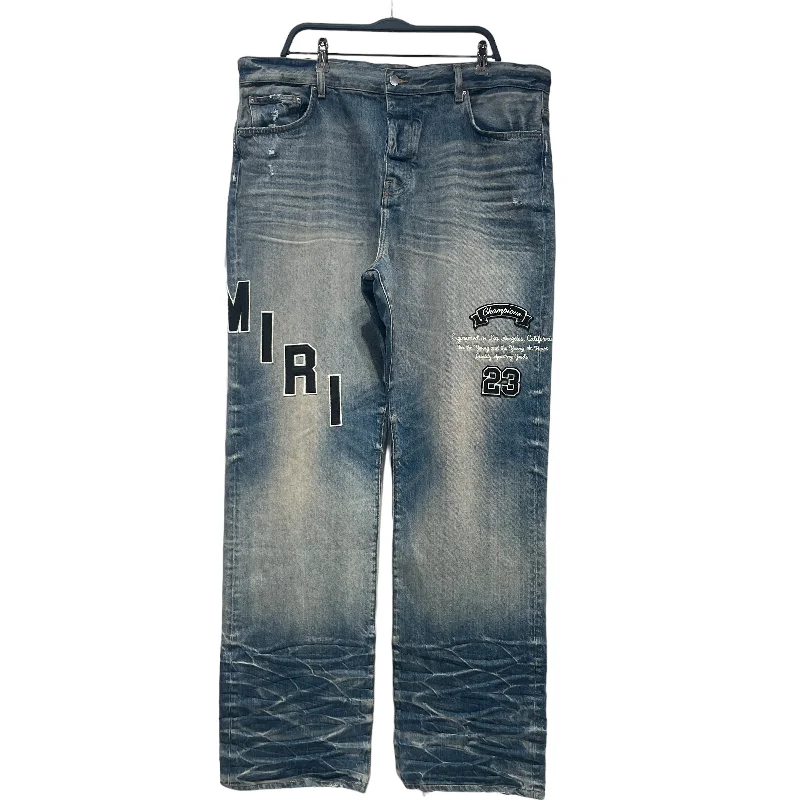 AMIRI/Straight Pants/38/Denim/IDG/All Over Print/VARSITY