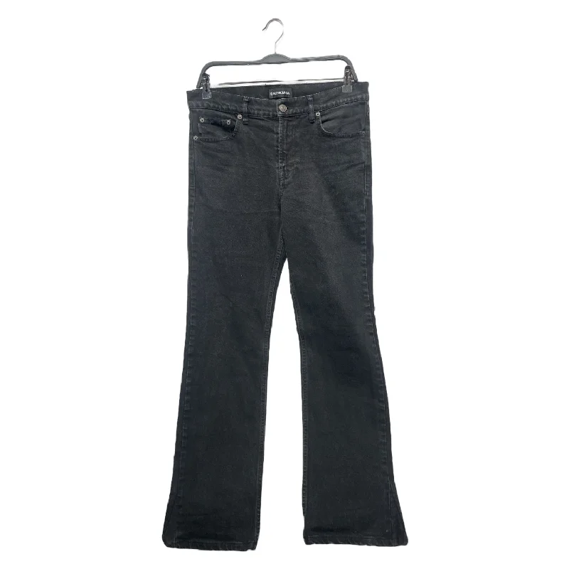 BALENCIAGA/Straight Pants/32/Denim/BLK/Slightly Distressed Waistband