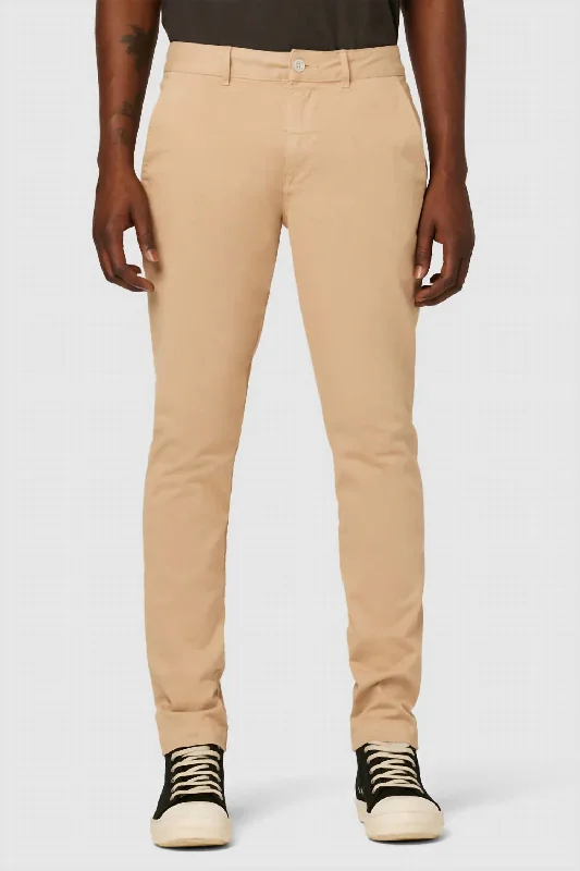 Classic Slim Straight Chino Pants In Mocha