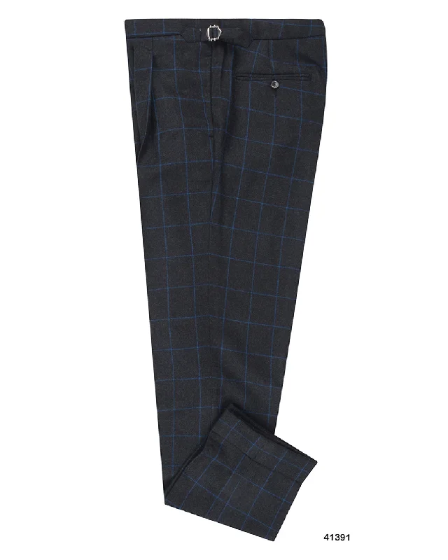 Minnis Flannel: Charcoal Blue Twill Pants