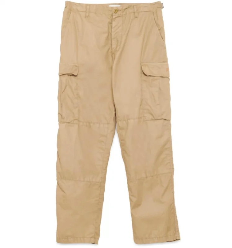 Men's Cargo Trouser Pants In Sand