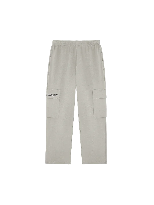 Mens Double Jersey Cargo Track Pants—stone