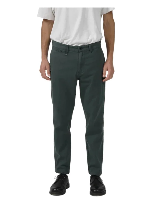 Minimal Chopped Chino Pants In Mallard Green