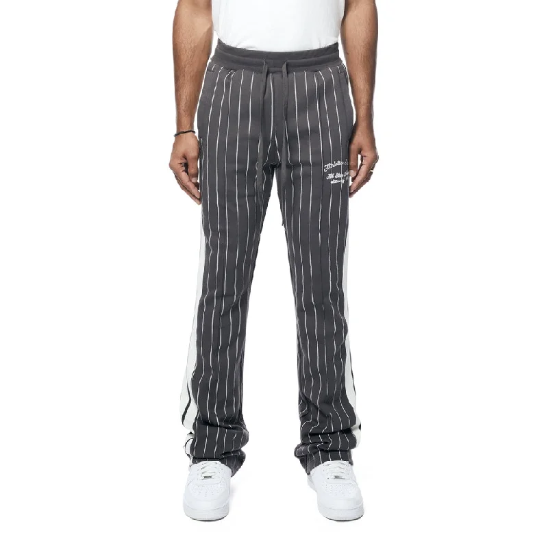 Pin Striped Varsity Track Pants - Pavement