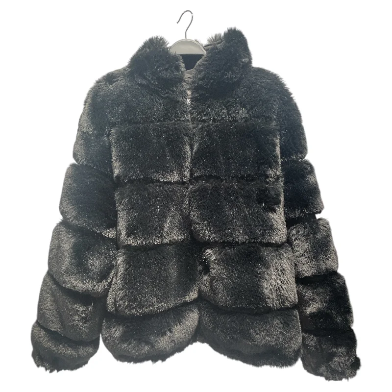 Supreme/Coat/L/Fake Fur/BLK/Fur Coat Hood