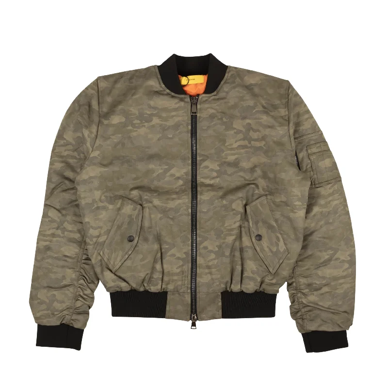 PYER MOSS Green Camo Bomber Jacket