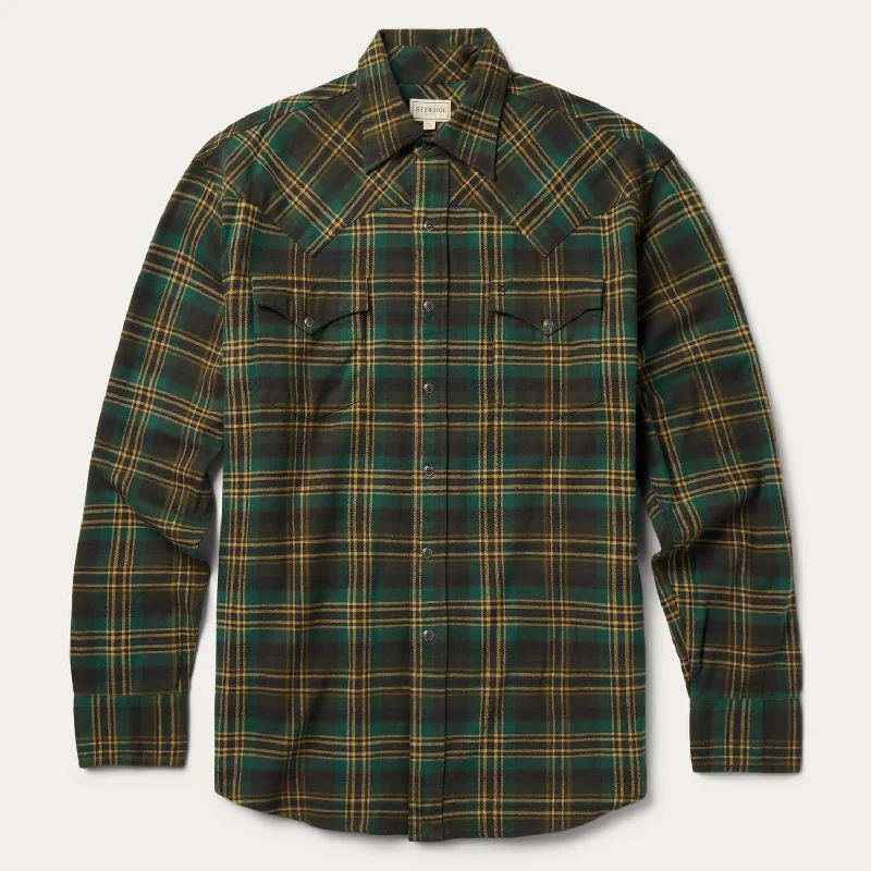 Brushed Flannel Western Shirt