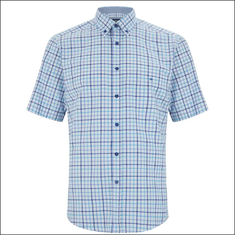 Dg's Blue White Check Short Sleeve-