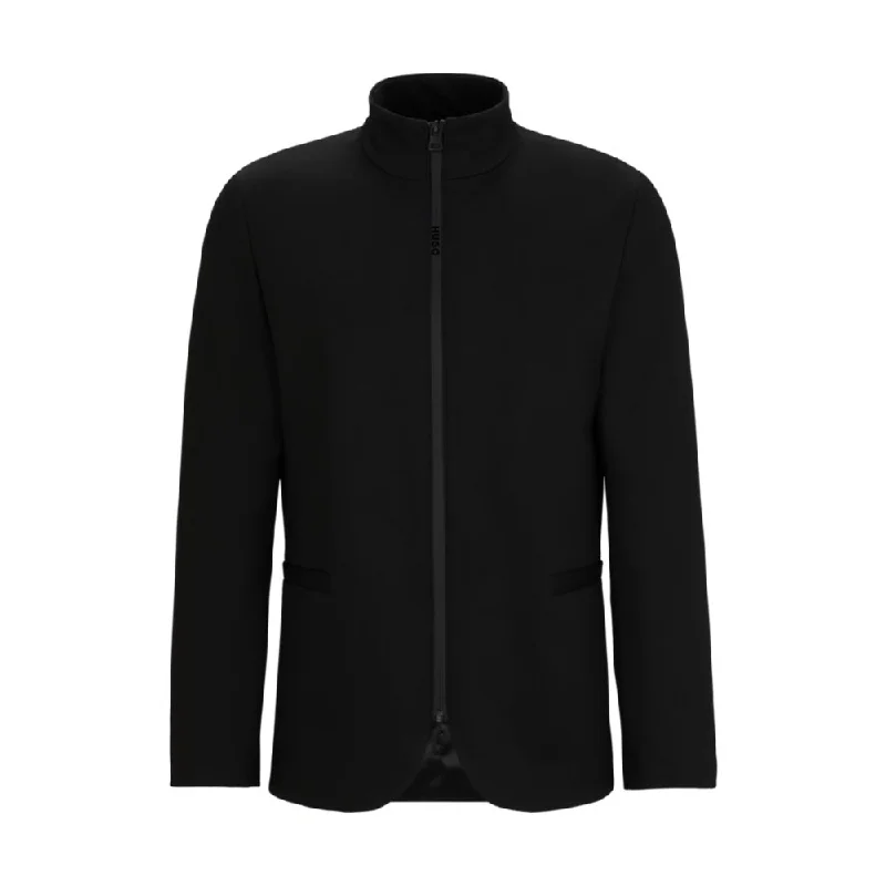 Extra-slim-fit zip-up jacket in stretch jersey