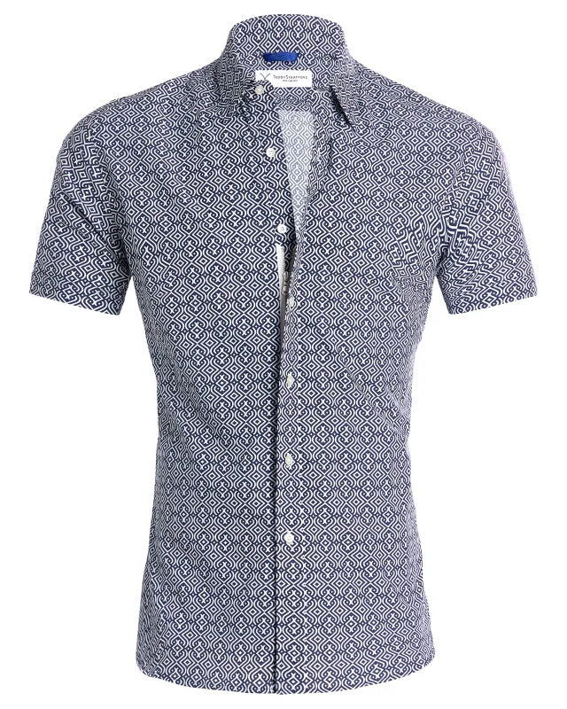 Navy Deco Party Shirt- Small Batch Series