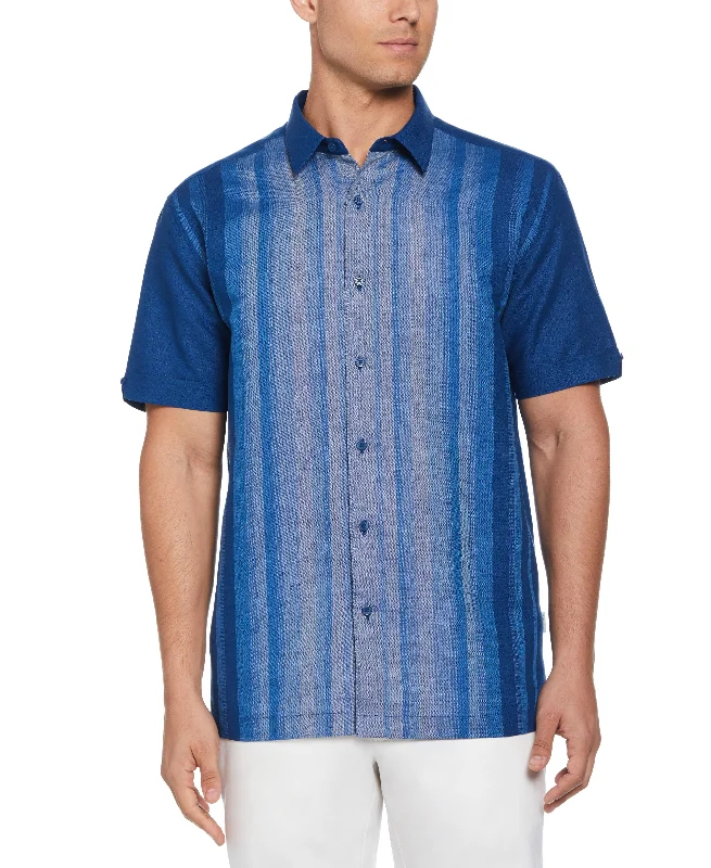 Big & Tall Linen Blend Ombre Stripe Shirt