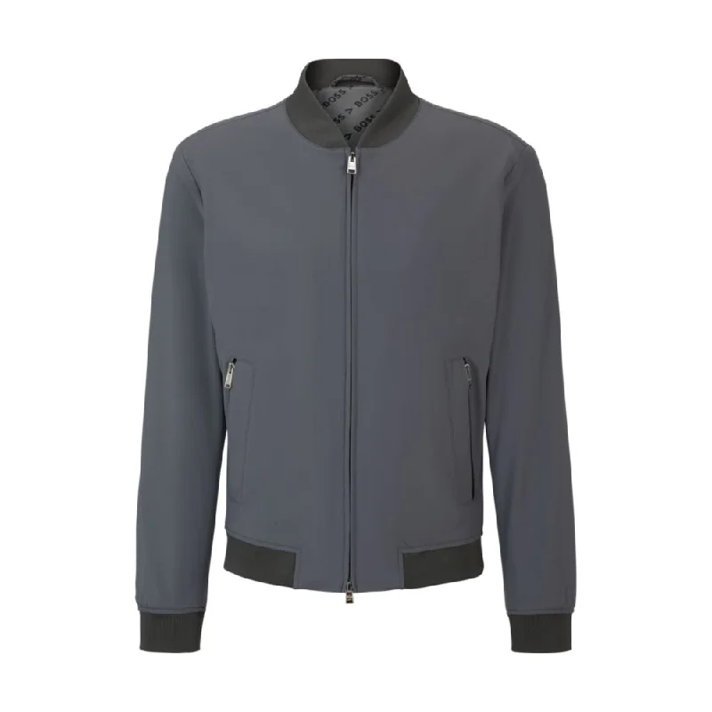 Slim-fit jacket in crease-resistant jersey