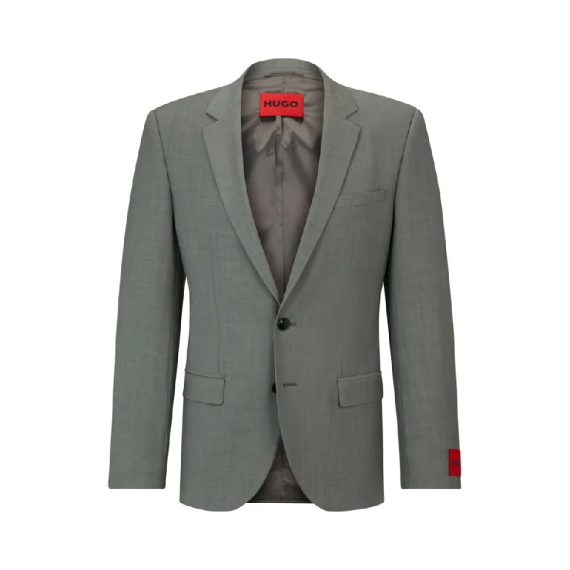 Slim-fit jacket in patterned super-flex fabric