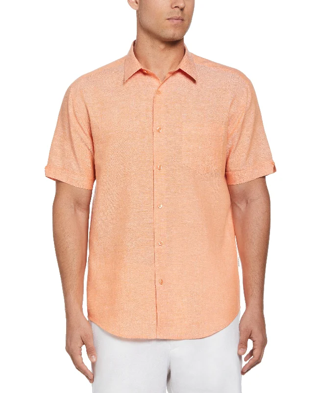 TravelSelect™ Linen-Blend One Pocket Shirt