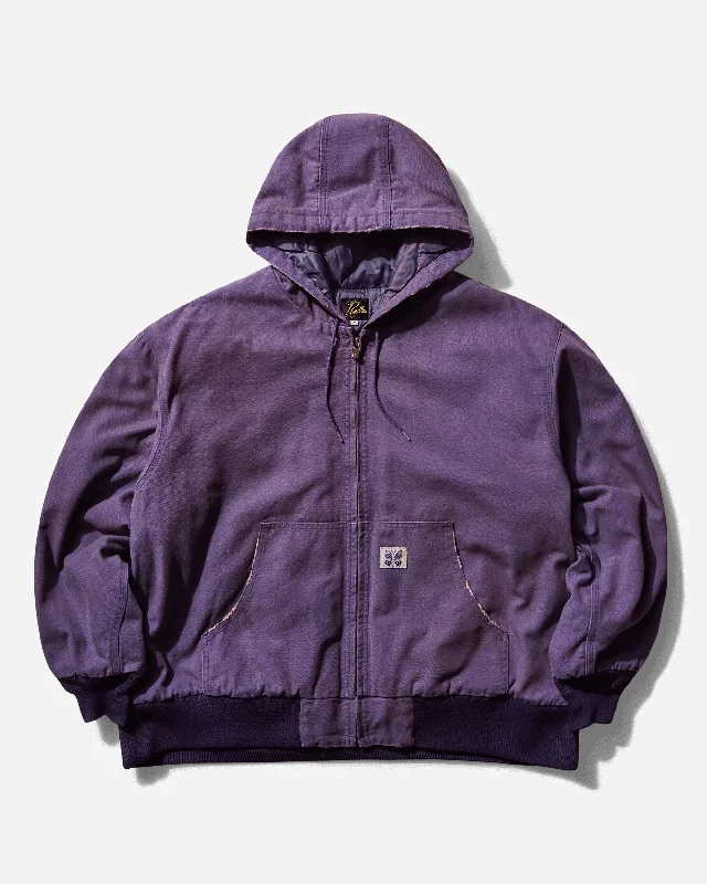 Men's Zipped Work Hoodie Purple