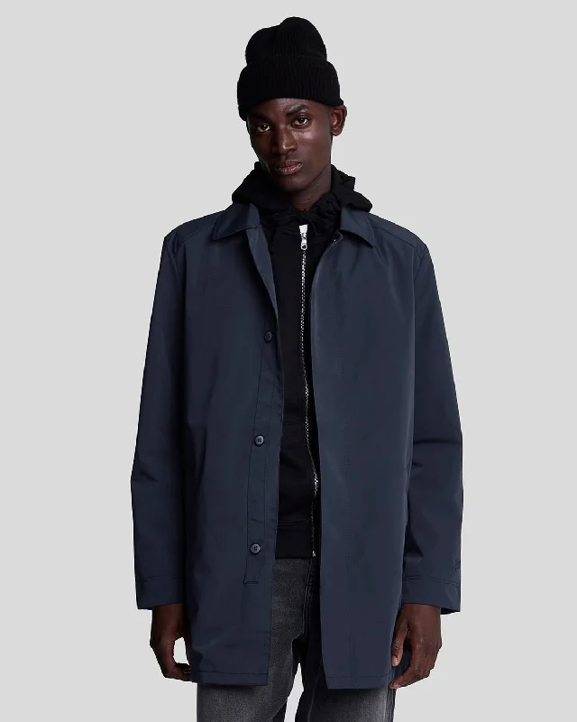 Tonal Eagle Mid-Length Car Coat