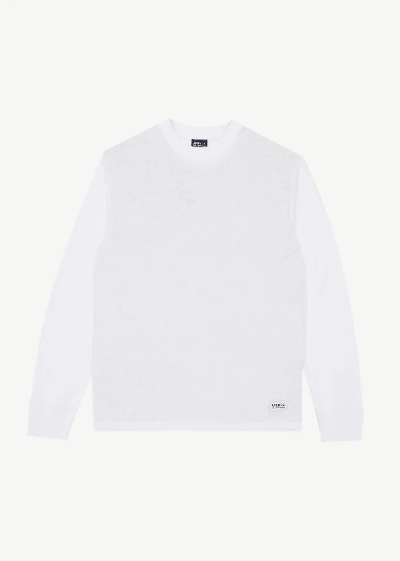 AFENDS Mens Essential - Long Sleeve Tee - White