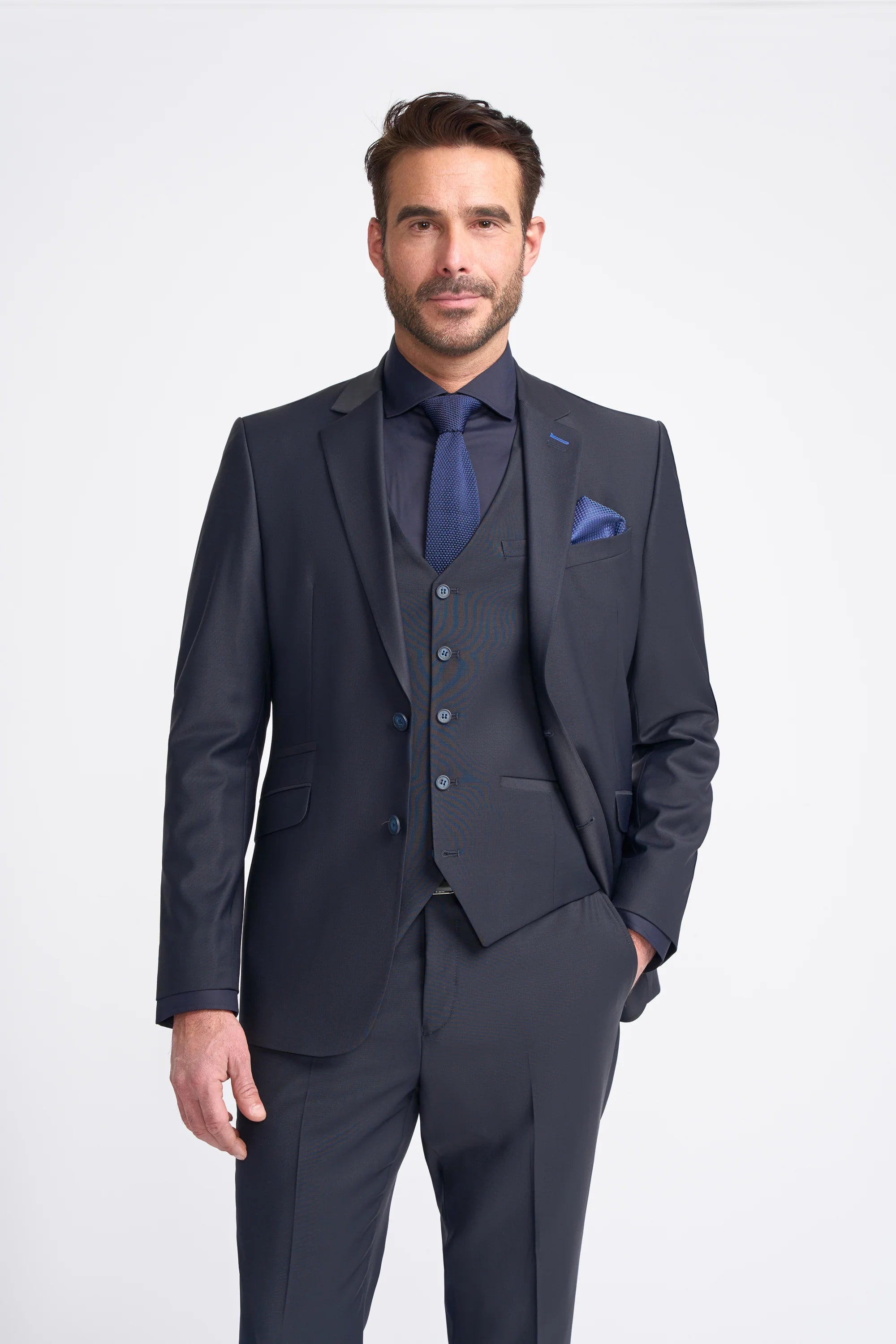 Bond - Men's Dark Navy Tailored Fit Blazer