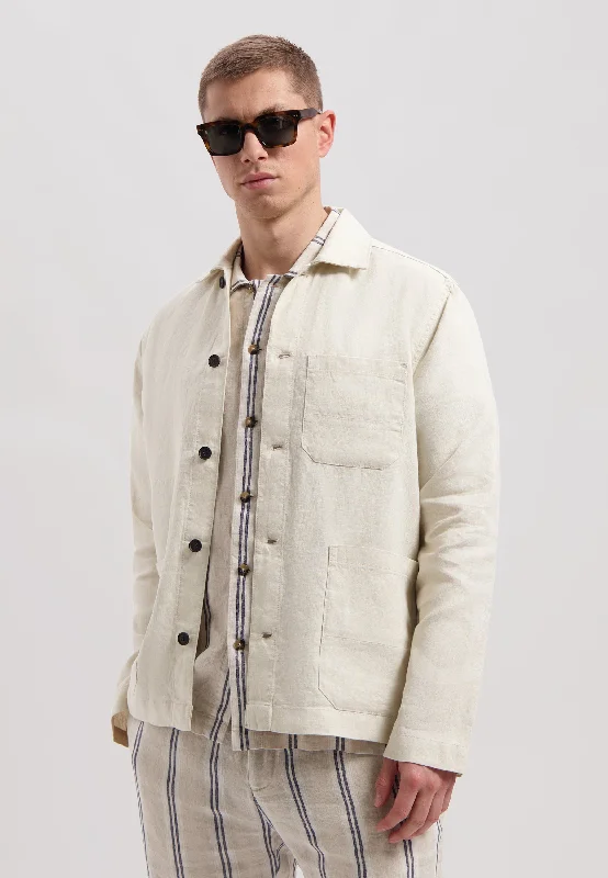 Crisp Chore Jacket: Off White