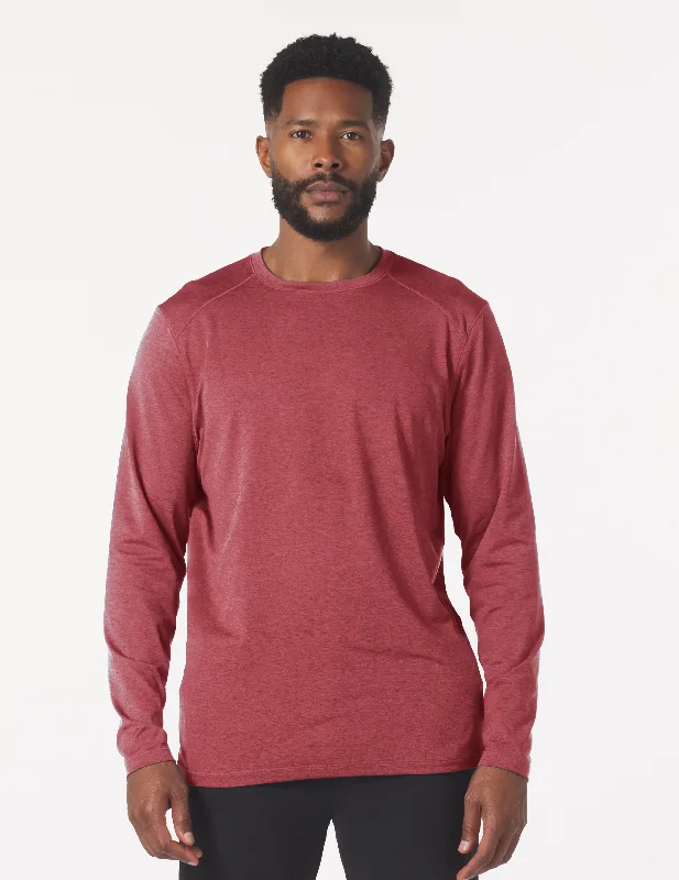 Dash Crew Neck: Brick Red Marble