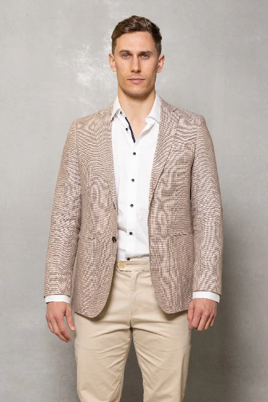 Johnson Linen Houndstooth Blazer: Orion