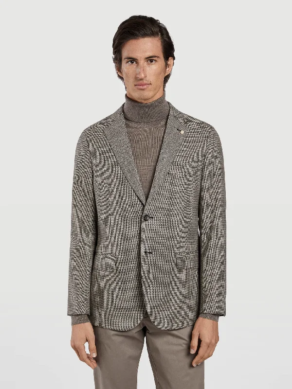 Leisure deconstructed houndstooth blazer