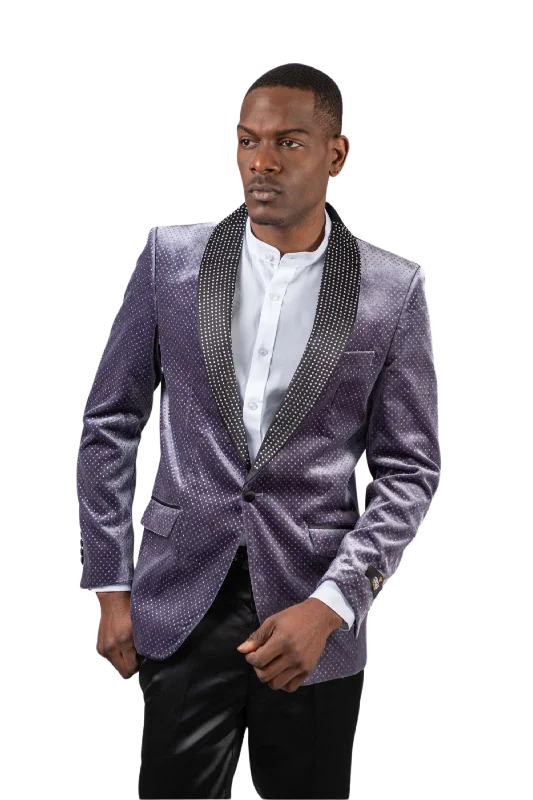 Velvet Texture Sport Coat -Lilac