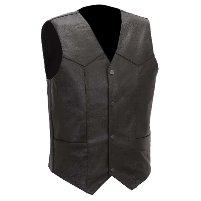 Men's 4 Snap Plain Vest