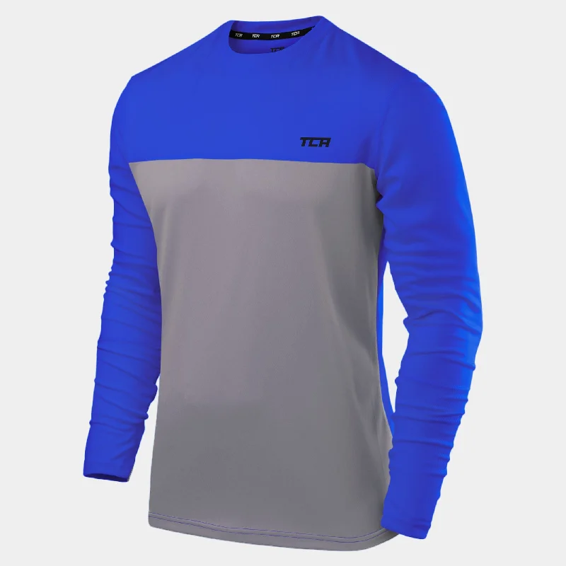 Stamina Long Sleeve Crew Neck Running Top For Men With Thumbholes