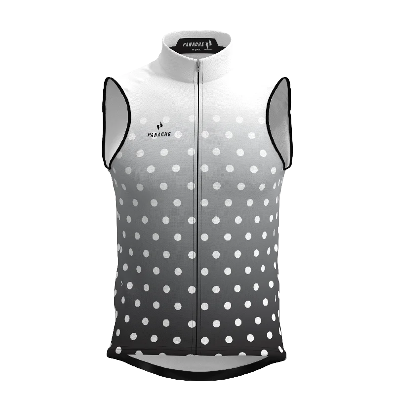 M's and W's Pro Thermal Vest - Black & White Fade Dots