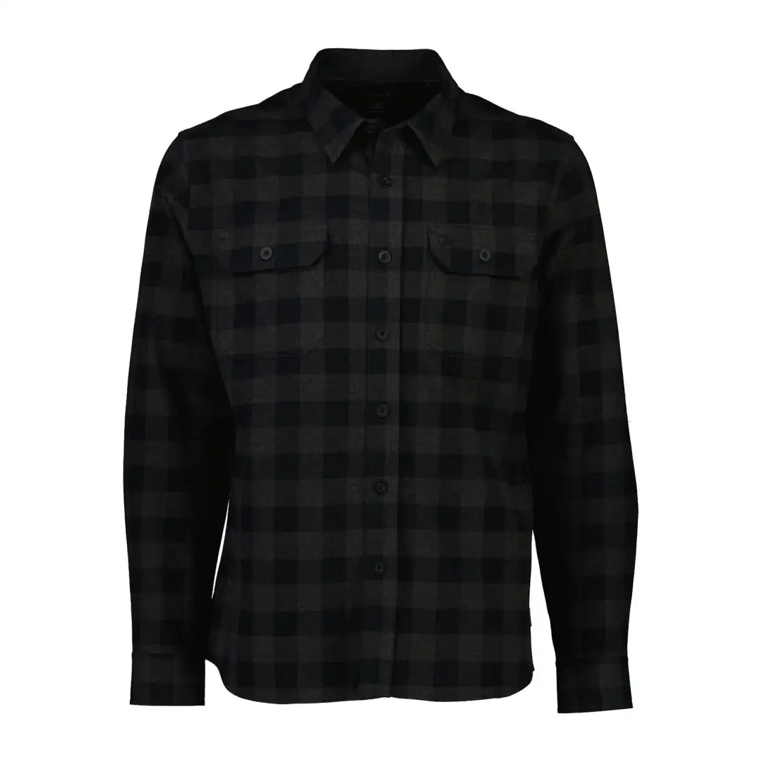 Swanndri Taranaki Tailor Long Sleeve Shirt Black Charcoal